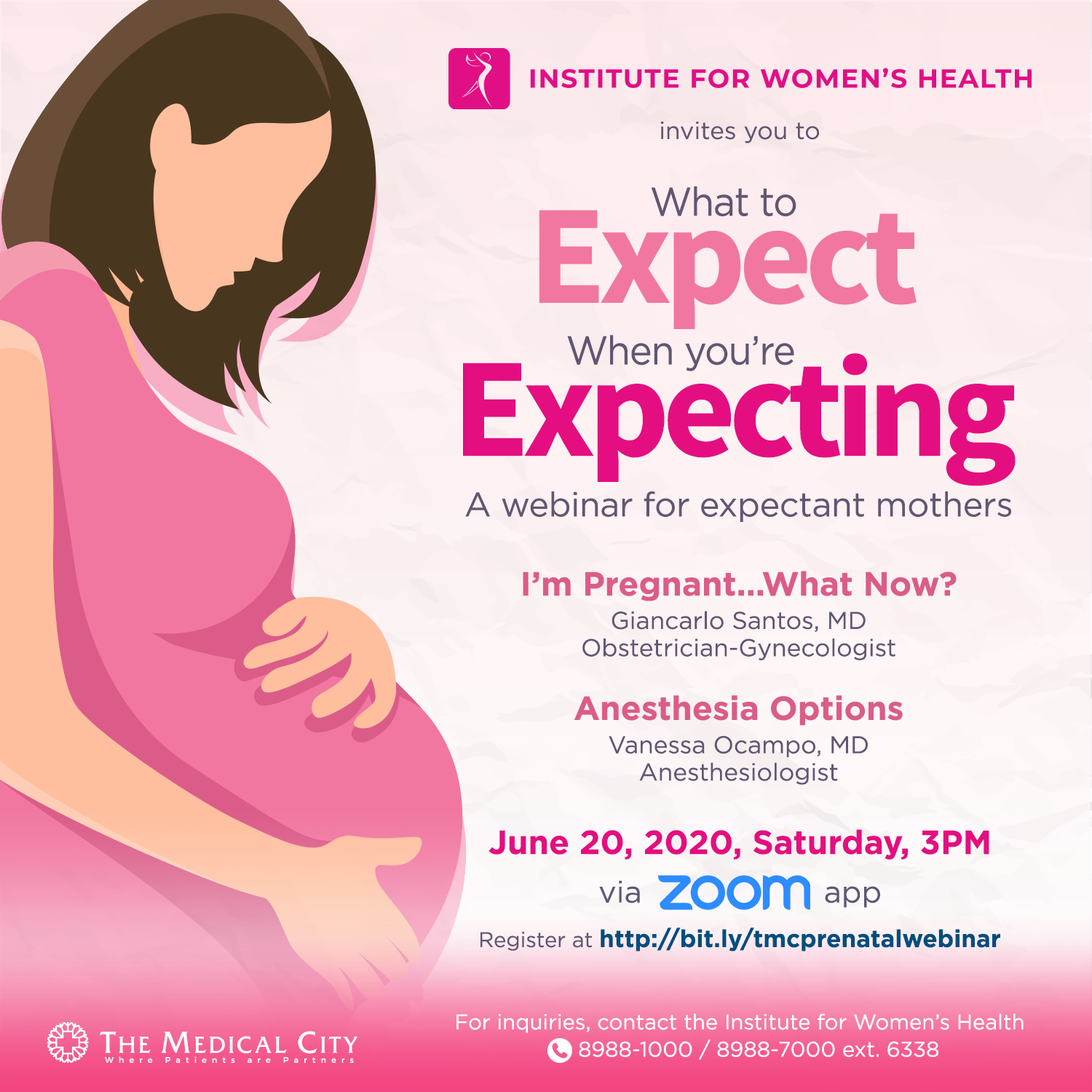 tmc institute for womens health webinar for expecting mothers schedule and speaker info