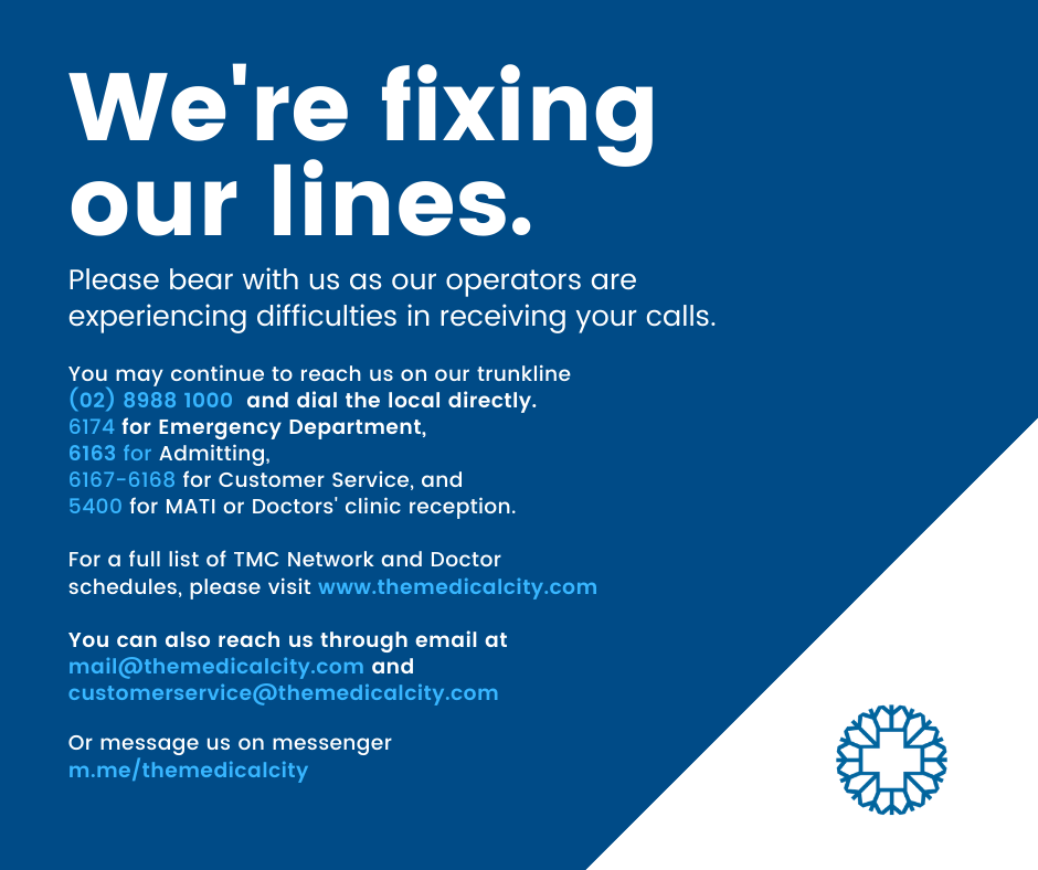 We're fixing our lines!