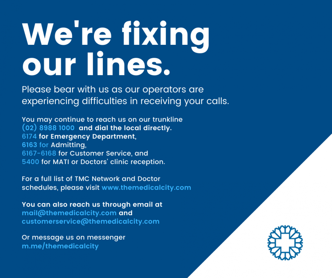 We're fixing our lines!