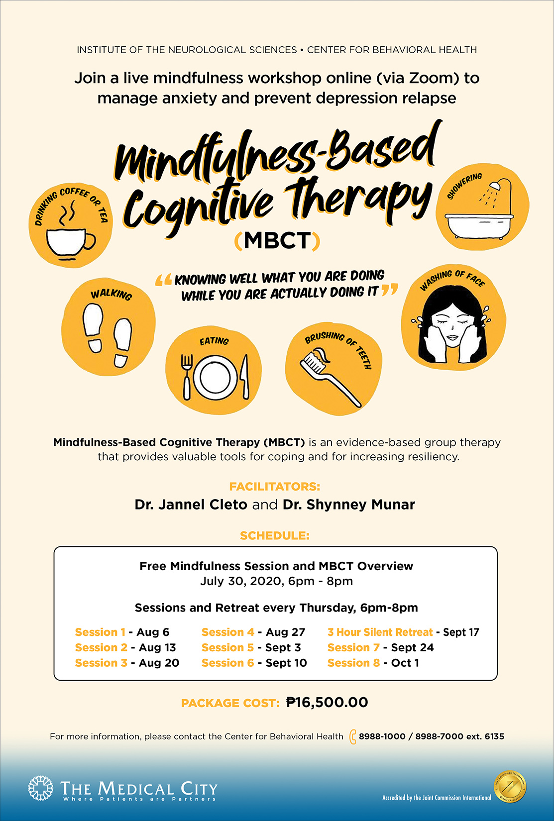 cognitive therapy schedule