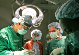 doctors performing surgery