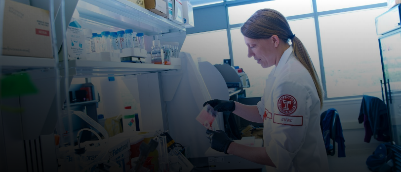 female doctor at a lab