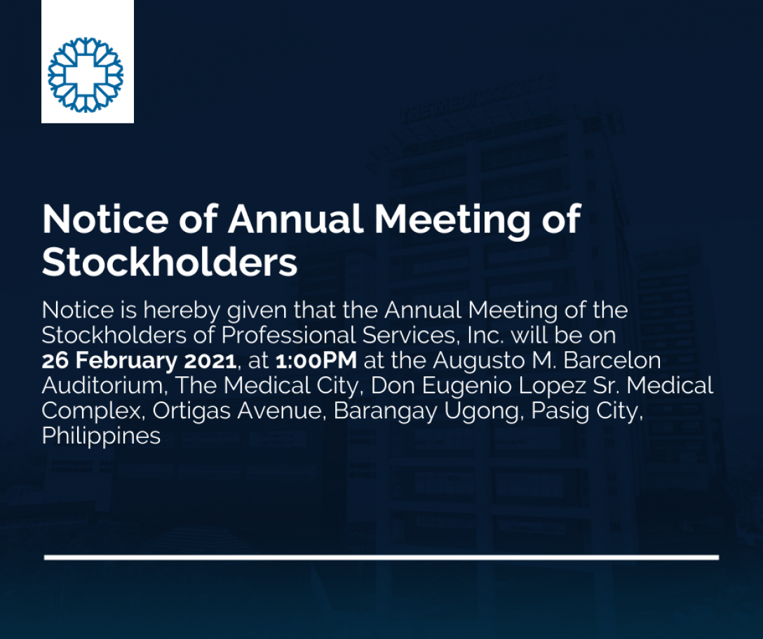 Notice of Annual Meeting of Stockholders