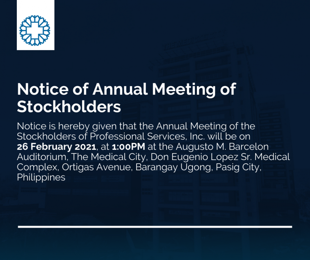 notice of annual meeting of stockholders