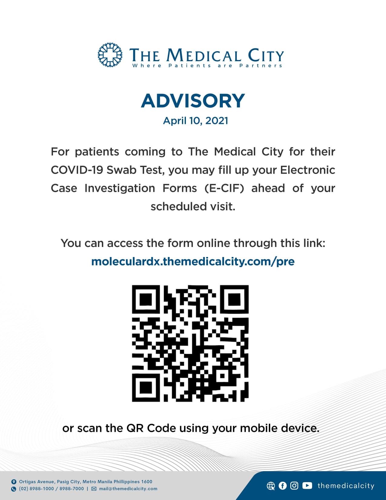 TMC Advisory on E-CIF | April 10, 2021