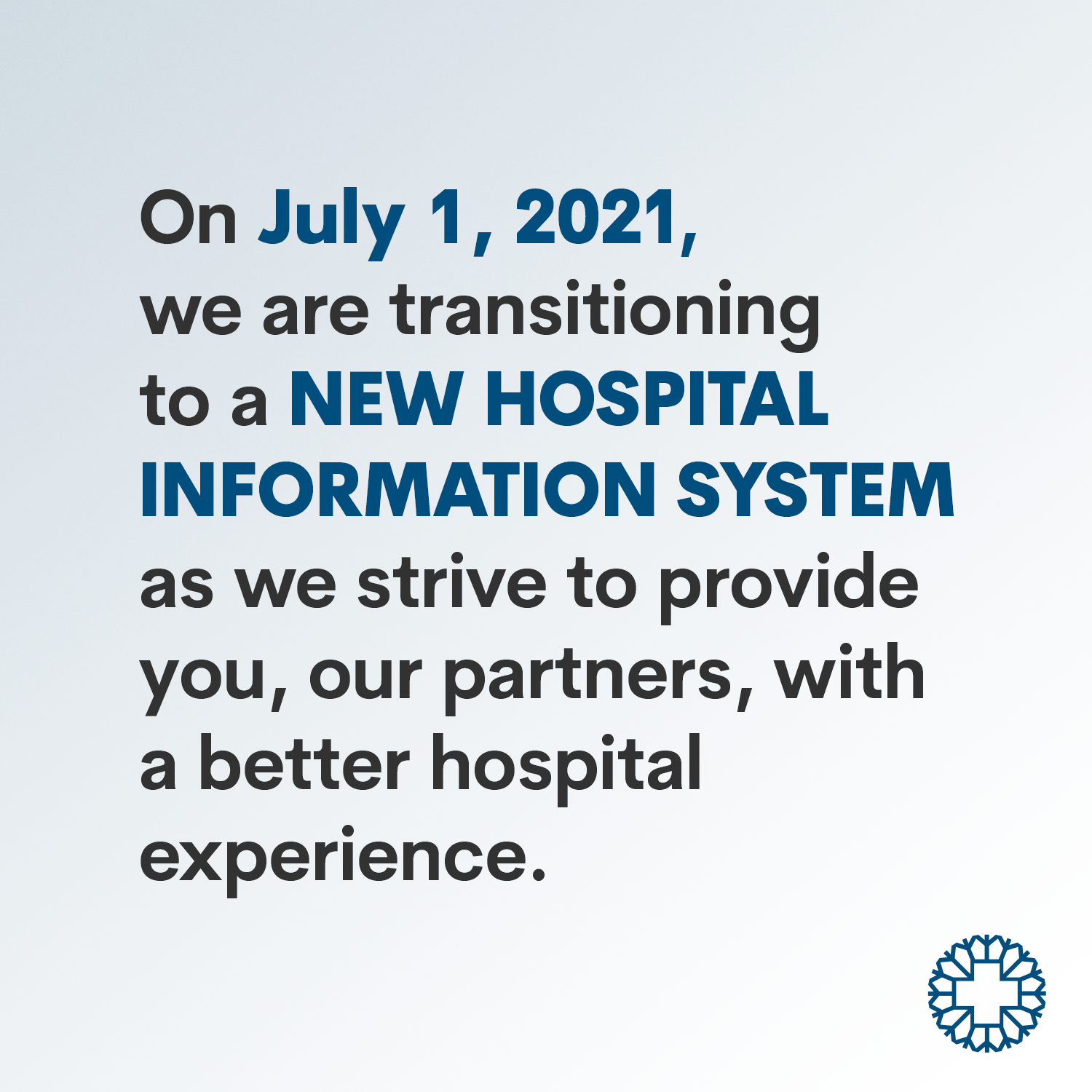 TMC Advisory on new Hospital Information System