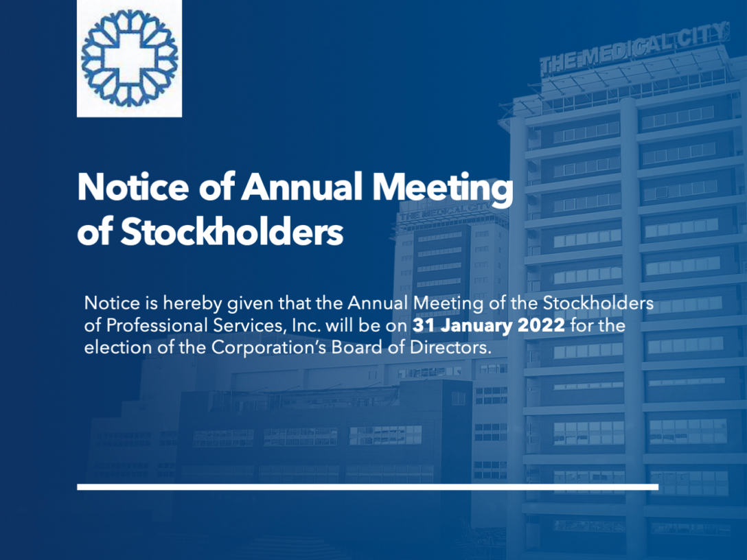 Notice of Annual Meeting of Stockholders