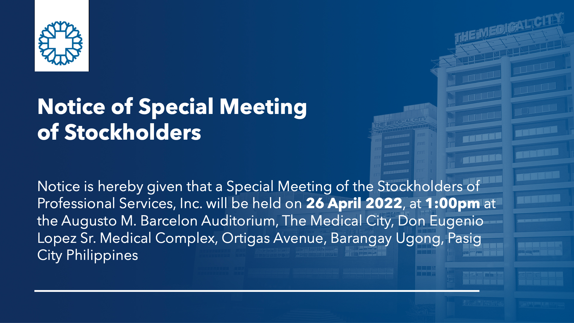 notice of special meeting of stockholders