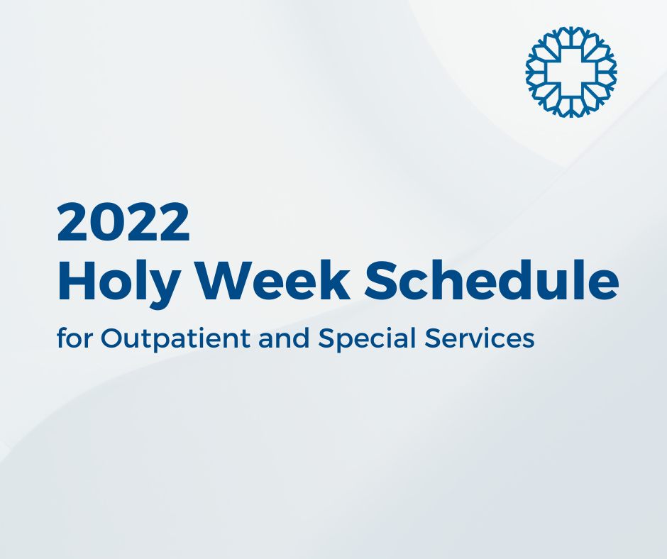 2022 Holy Week Schedule