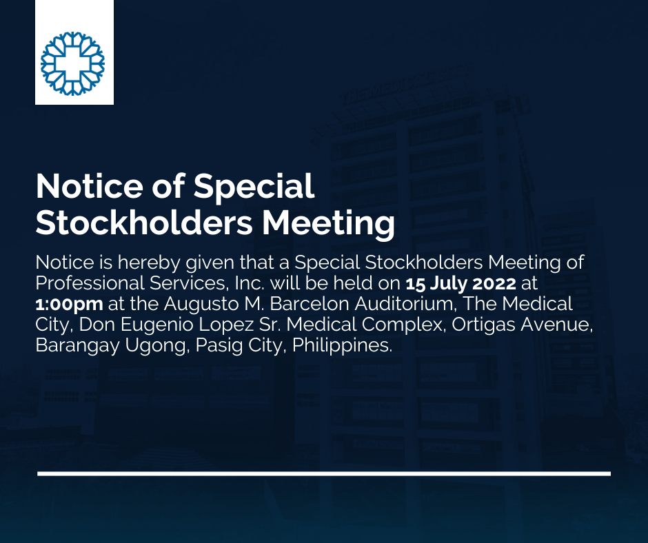 notice of special stockholders meeting