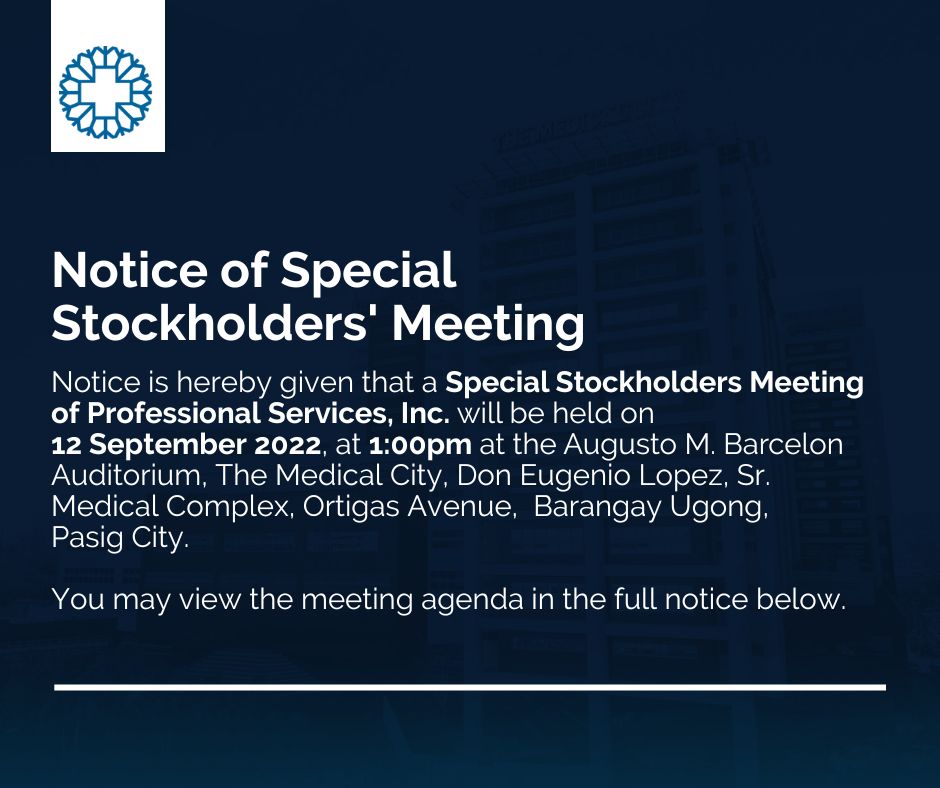 notice of special stockholders meeting