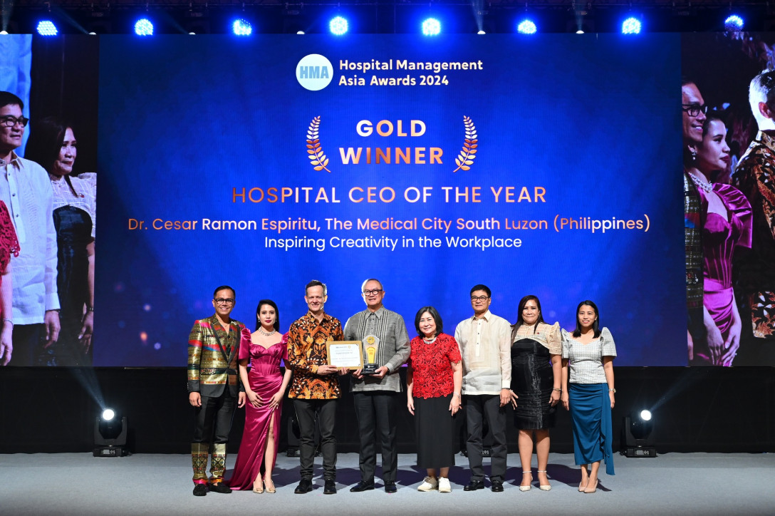 TMC South Luzon’s Dr. Cesar Espiritu Bags CEO of the Year Award-Gold Winner in Hospital Management Asia 2024