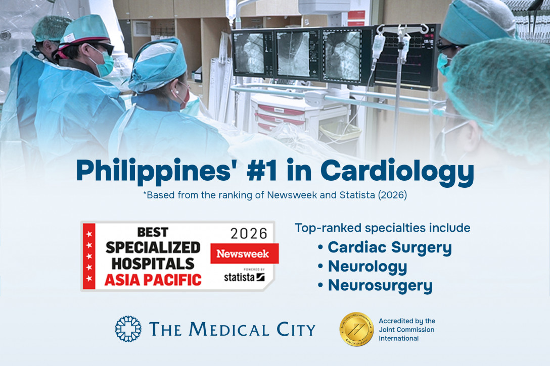 The Medical City named the Philippines’ top hospital for Cardiology, and among the country’s best for heart and brain care, in Newsweek and Statista’s Best Specialized Hospitals Asia Pacific 