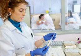 female doctor conducting trials